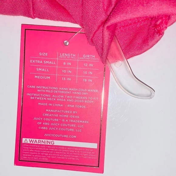 Juicy Couture Pink Bedazzled Pet Pajama Jumpsuit - Picture 4 of 5